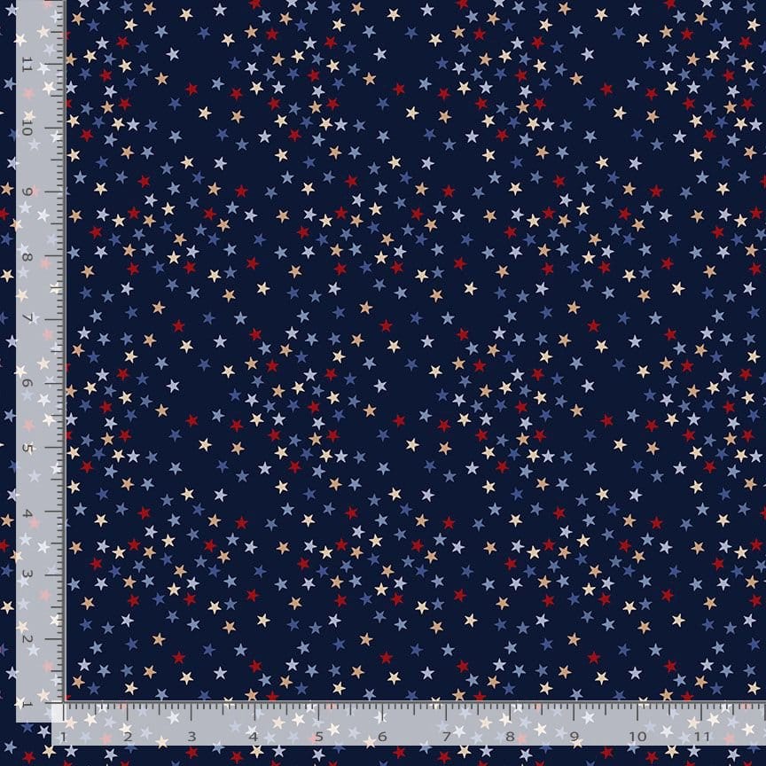 Path to Freedom 108" Wide Back Stars Admiral Navy Blue The Combat Quilter Timeless Treasures Cotton Fabric TT-XCQ-CD3917-ADMIRAL