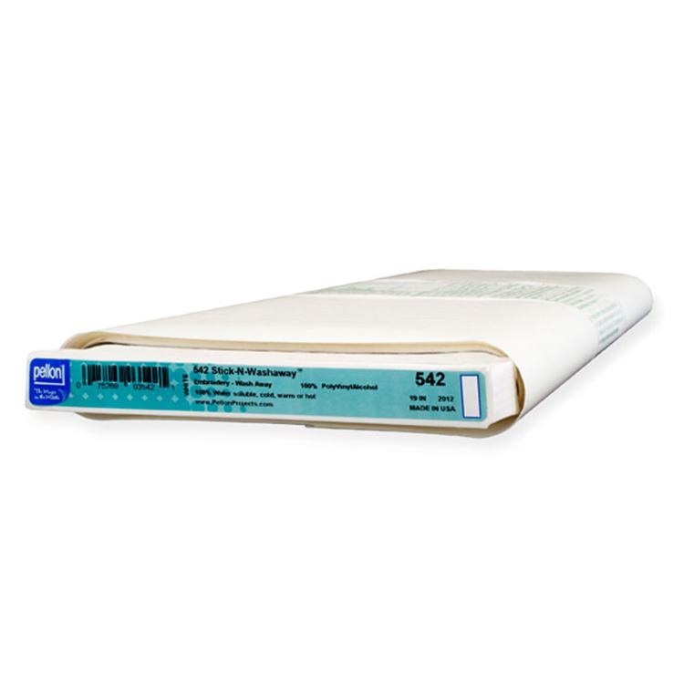 Stick-N-Washaway Stabilizer Interfacing 18" Water Soluble Stabilizer White Pellon PELLON-542 - Sold By Yard
