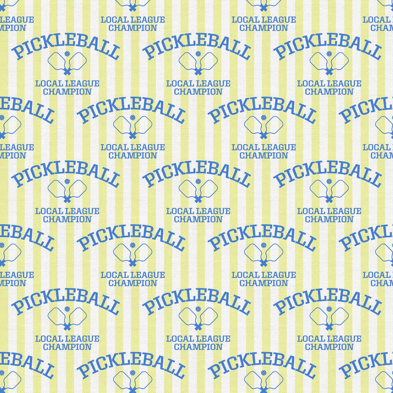 Pickleball Playtime Champion Yellow Paintbrush Studio Cotton Fabric PBS-120-25082