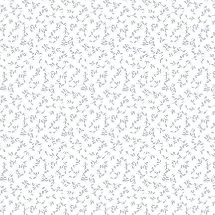 Quilter's Flour VI Ditsy Bud White on White Henry Glass Fabrics Cotton Fabric HG-1679-01W