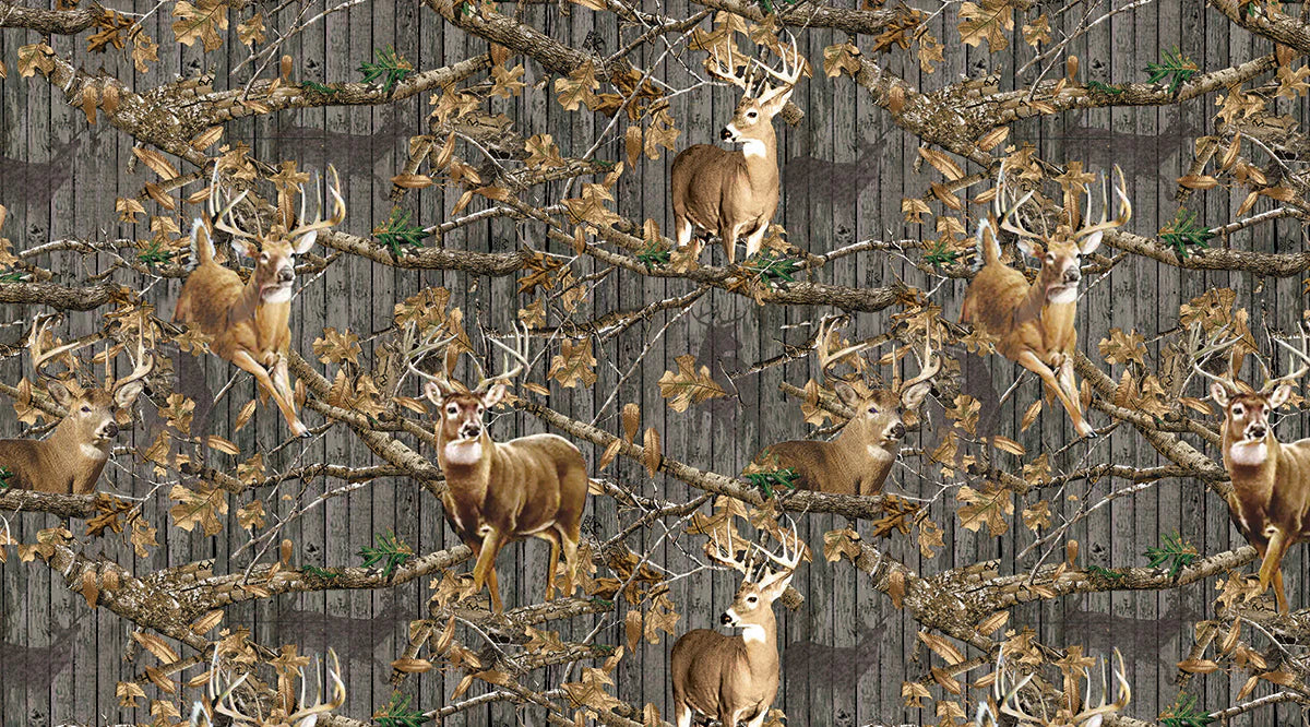 Realtree Plank Packed Deer Sykel Enterprises Cotton Fabric SYK-10520