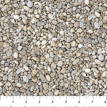 Running Free Pebbles Gray Deborah Edwards Northcott Cotton Fabric NC-DP28592-92