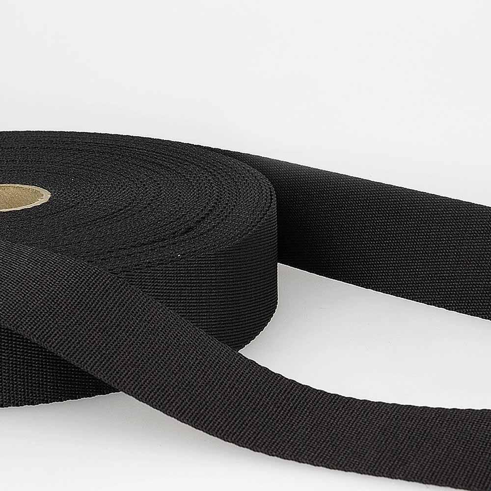 15mm Polyester Webbing in Black