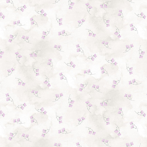 Soft Spoken Peony Lilac Goldi L. Studio Henry Glass Cotton FabricHG-1647-53
