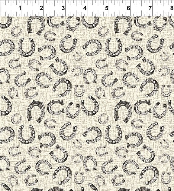 Southwest Minis HorseshoeCream Jason Yenter In The Beginning Cotton Fabric ITB-6SWM-1