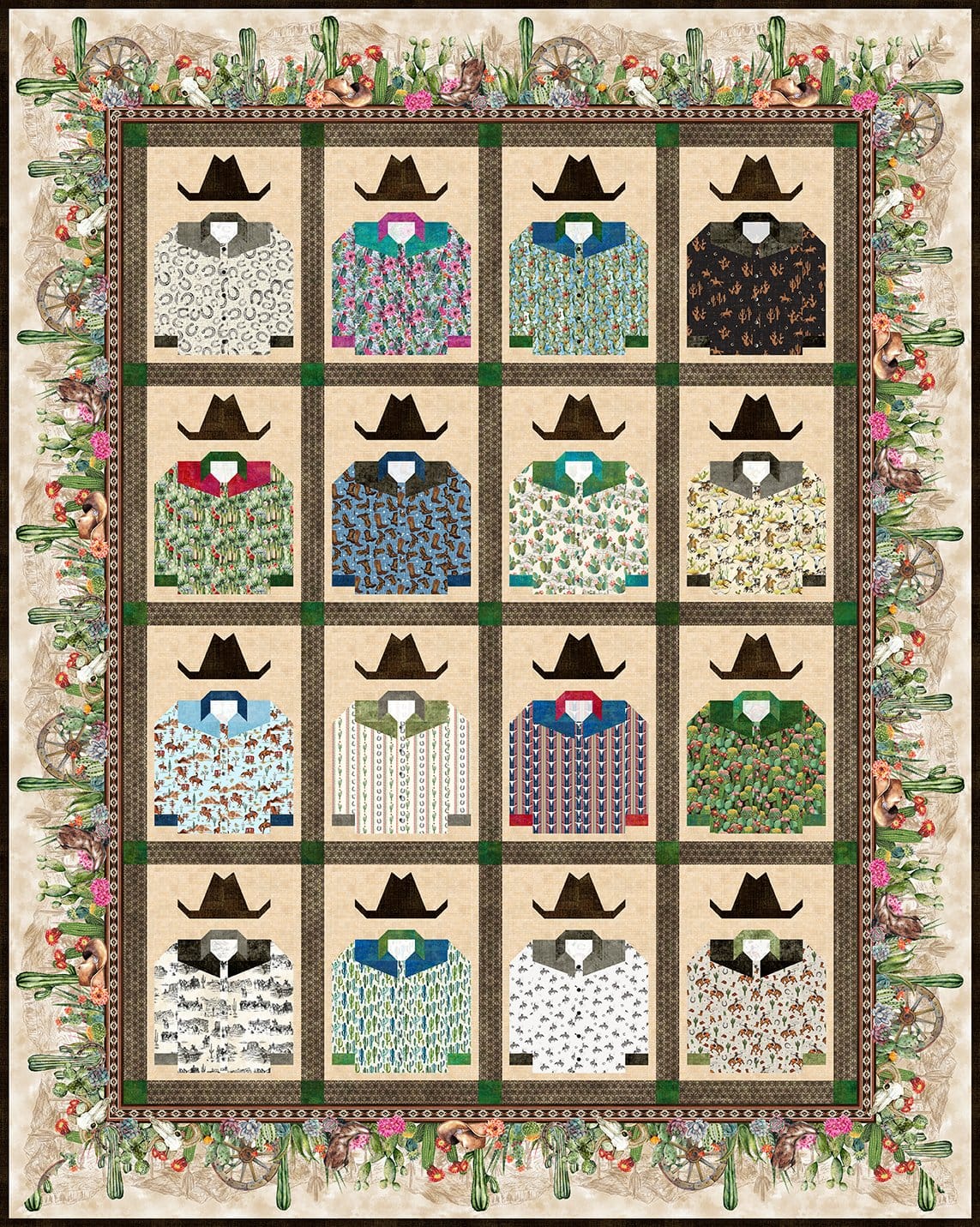 Southwest Minis Quilt Kit 63"x79" Jason Yenter In The Beginning Cotton Fabric ITB-SWMQuiltKit