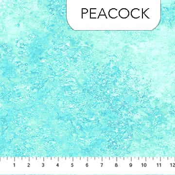 Stonehenge Gradations II Sandstone Peacock Aqua Blue Linda Ludovico Northcott Cotton Fabric NC-26758-66