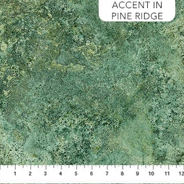 Stonehenge Gradations II Slate in Pine Ridge Light Green Linda Ludovico Northcott Cotton Fabric NC-26757-78