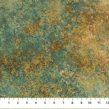 Stonehenge Valencia Marble Rust Multi Brown Gold Metallic Linda Ludovico Northcott Cotton Fabric NC-28904M-37