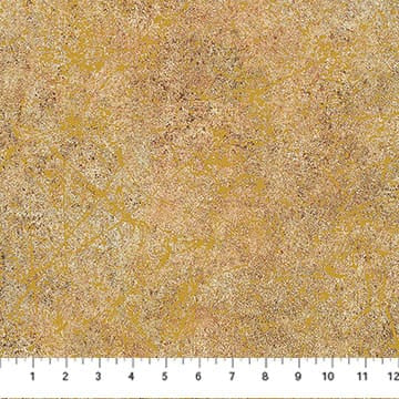 Stonehenge Valencia Patina Light Rust Brown Gold Metallic Linda Ludovico Northcott Cotton Fabric NC-28902M-37