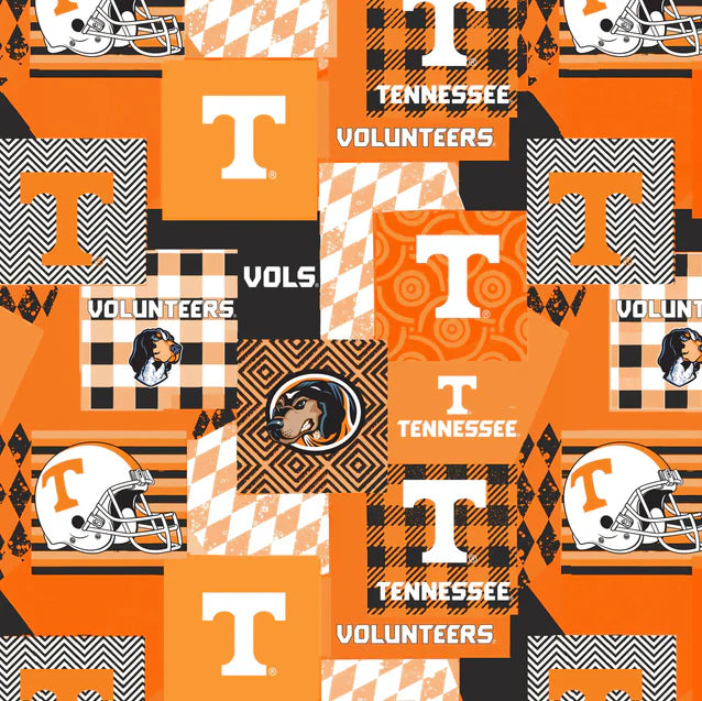 Tennesse Volunteers NCAA College Collegiate Minky Geo Sykel Enterprises Polyester Minky Fabric TEN-1367