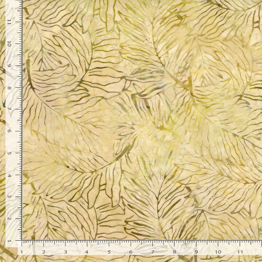Tonga Forest Floor Fern Moon Beige Wing and A Prayer Design Timeless Treasures Cotton Batik Fabric TT-TONGA-B5041-MOON