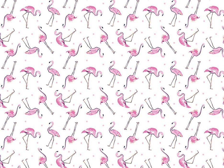 Tropical Splash Flamingo Friends White Kanvas Studio Benartex Cotton Fabric BE-15184-09