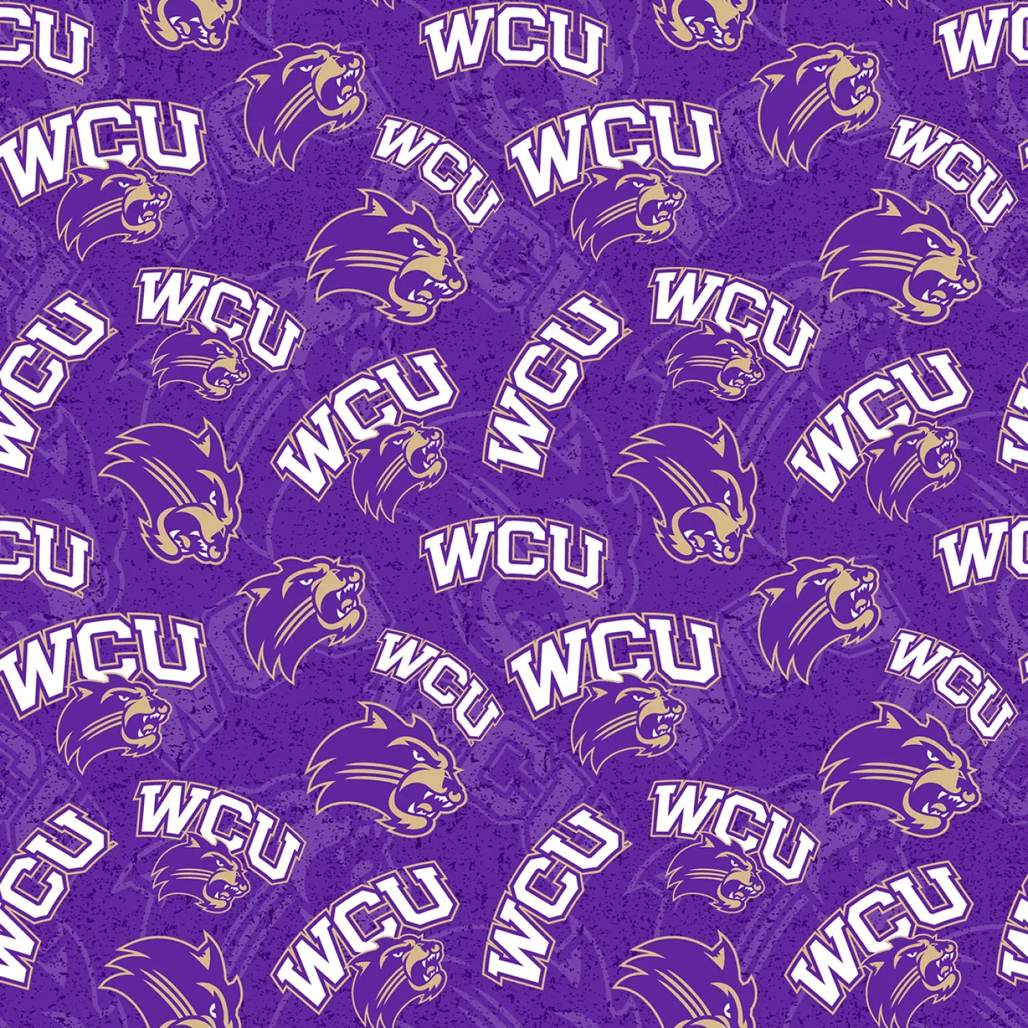 Western Carolina Catamounts NCAA College Tone on Tone Sykel Enterprises Cotton Fabric WCA-1178