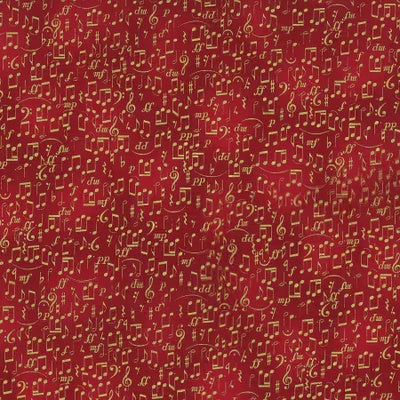 In a Pear Tree Scarlet and Gold fabric - Y7813-78G-SCARLET-GOLD