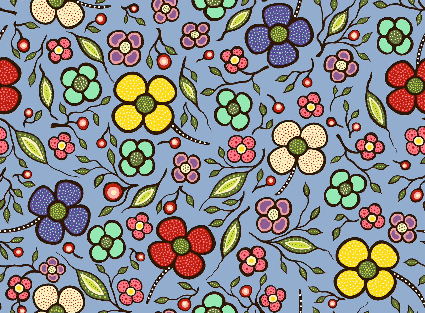 Abundance AA-0003 Blue Allover