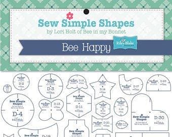 Bee Happy Sew Simple Shapes - Lori Holt for Riley Blake Designs - Bee Happy Quilt Along - STT-6026
