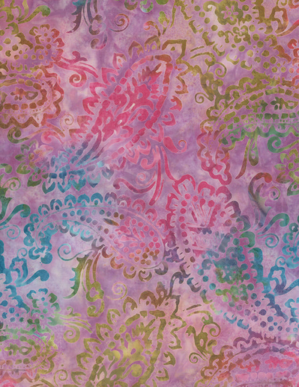 Delicate Paisley Batiks 22201-635 Purple/Multi