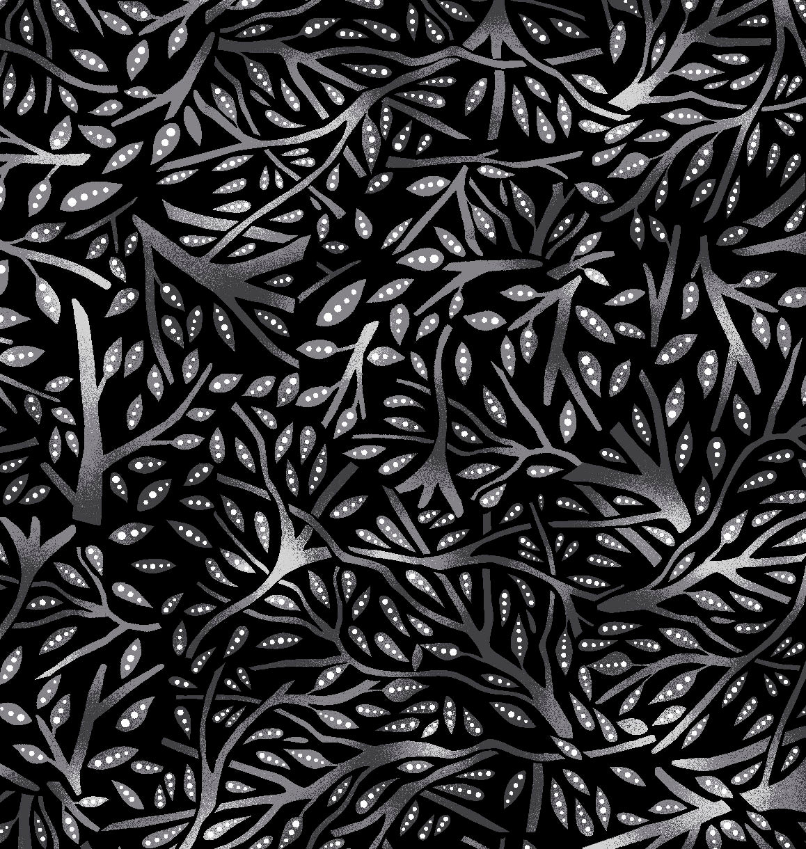 July Moon BA-00020 Grey Allover Branches