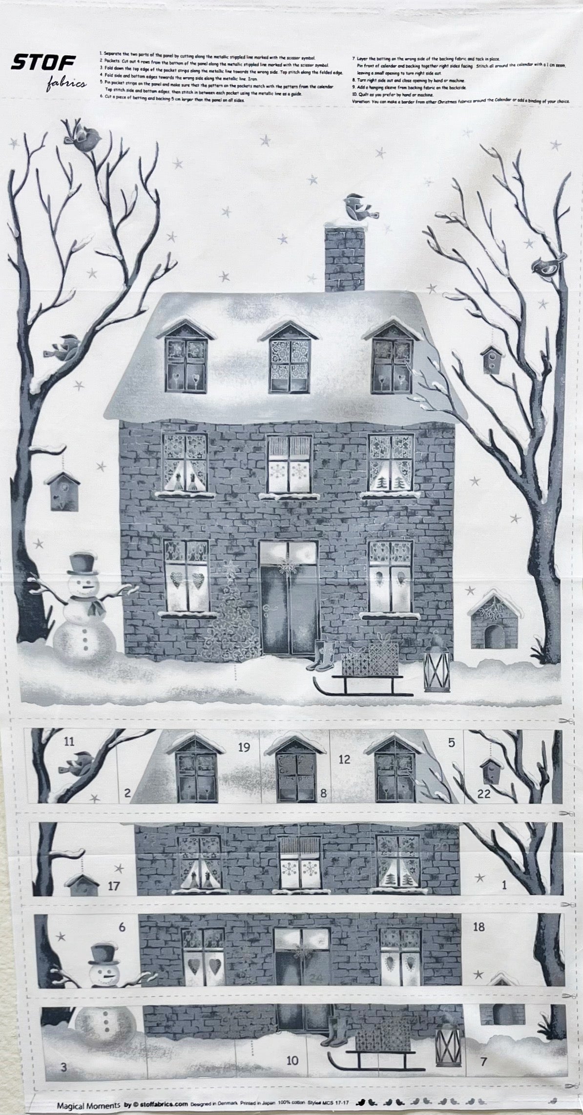 Magical Moments Advent Calendar Panel 4595-133 Silver