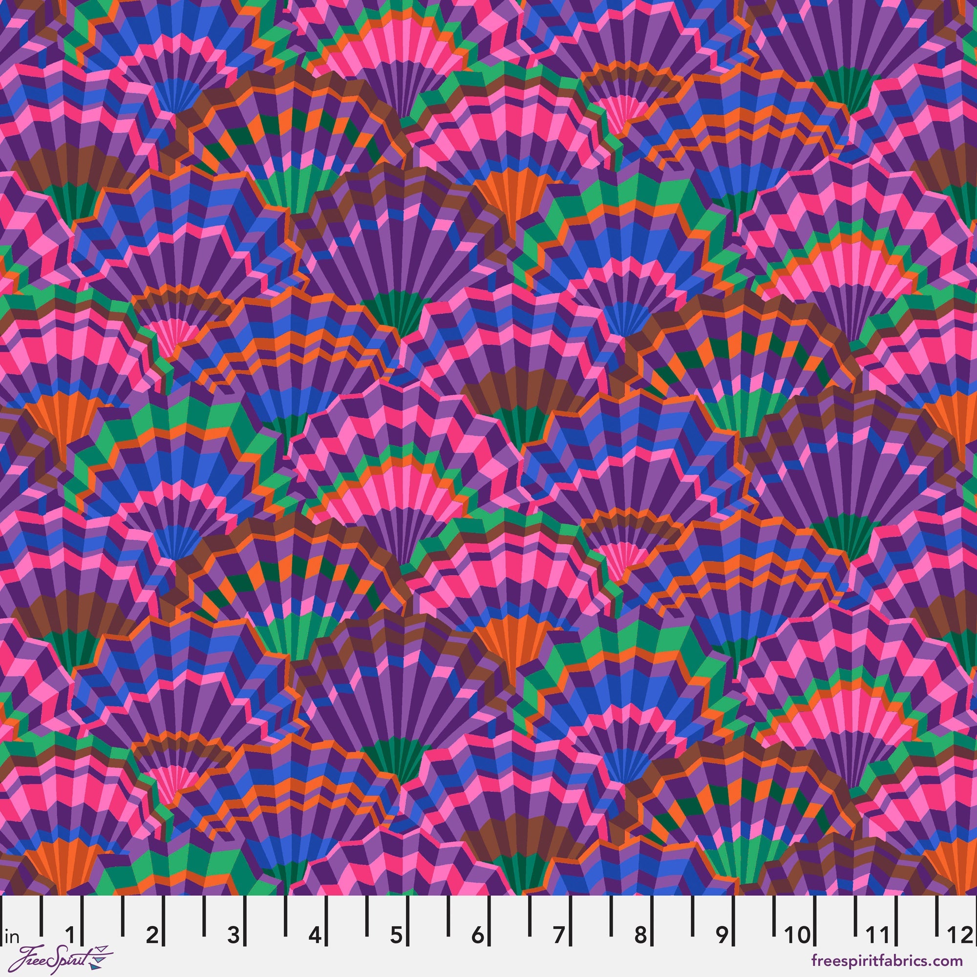 Paper Fans PWGP143.PURPL Purple - Fat Quarter