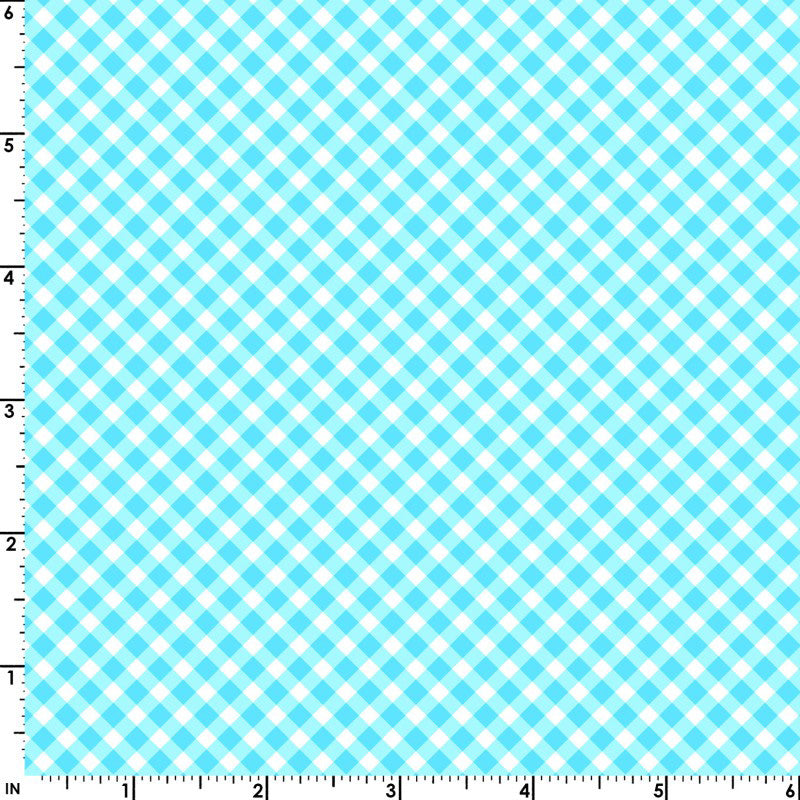 Playtime Flannel MASF10691-Q Aqua Bias Gingham