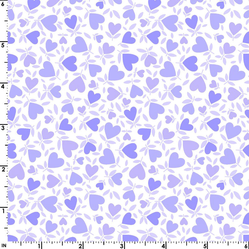 Playtime Flannel MASF10693-V Purple Hearts